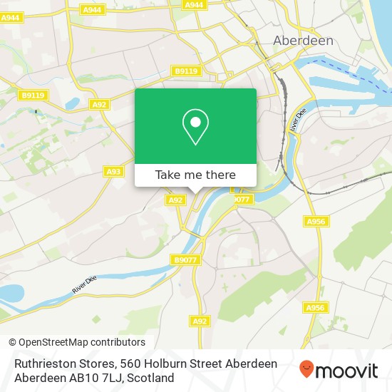 Ruthrieston Stores, 560 Holburn Street Aberdeen Aberdeen AB10 7LJ map