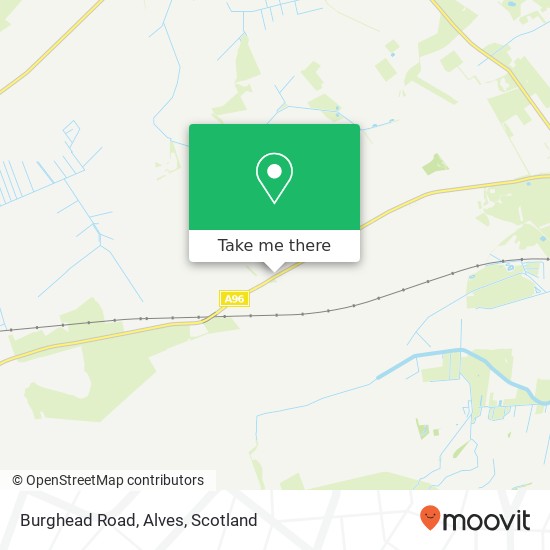 Burghead Road, Alves map