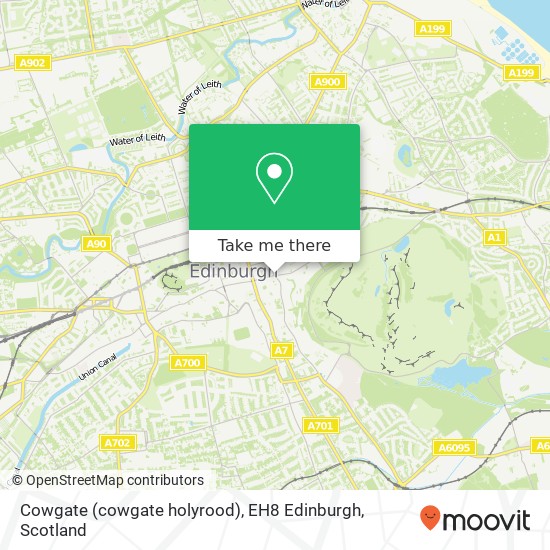 Cowgate (cowgate holyrood), EH8 Edinburgh map