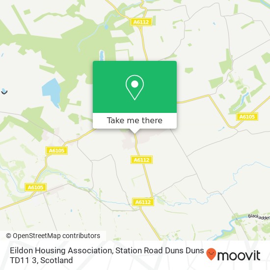 Eildon Housing Association, Station Road Duns Duns TD11 3 map