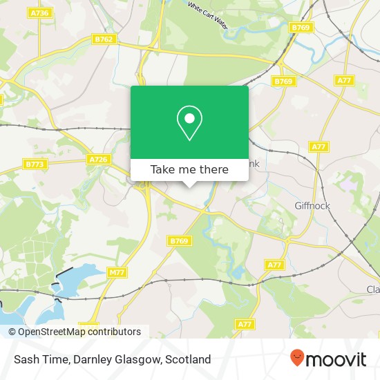 Sash Time, Darnley Glasgow map