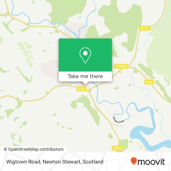 Wigtown Road, Newton Stewart map