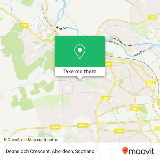 Deansloch Crescent, Aberdeen map