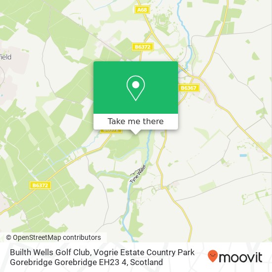 Builth Wells Golf Club, Vogrie Estate Country Park Gorebridge Gorebridge EH23 4 map