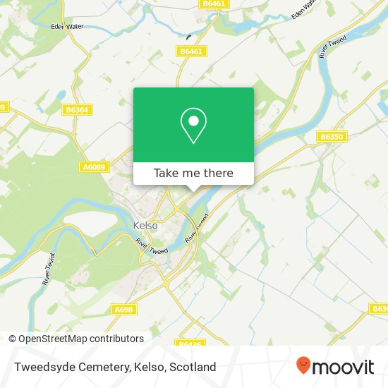 Tweedsyde Cemetery, Kelso map