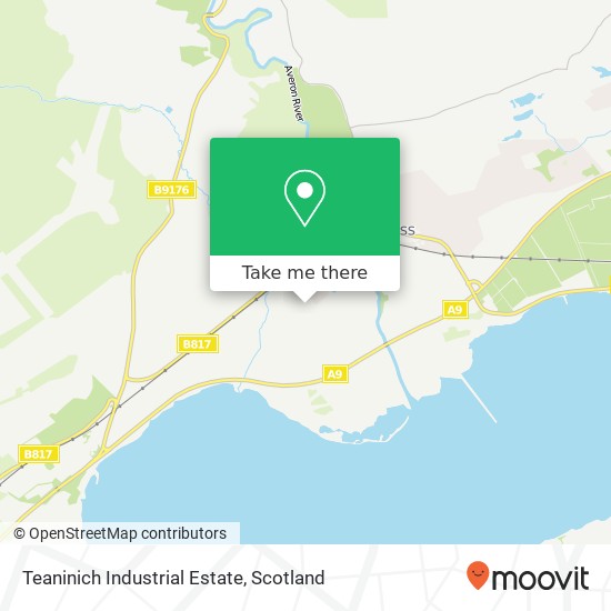 Teaninich Industrial Estate map