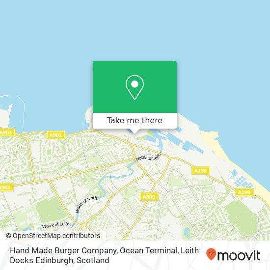 Hand Made Burger Company, Ocean Terminal, Leith Docks Edinburgh map