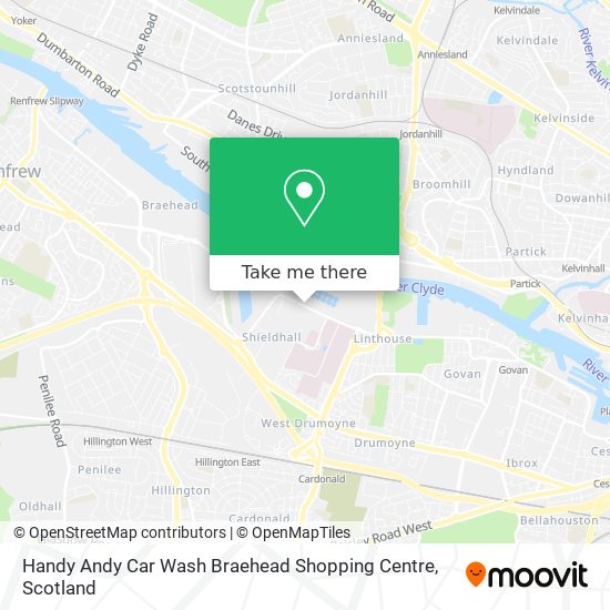 Handy Andy Car Wash Braehead Shopping Centre map