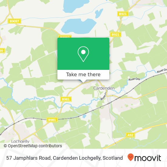 57 Jamphlars Road, Cardenden Lochgelly map