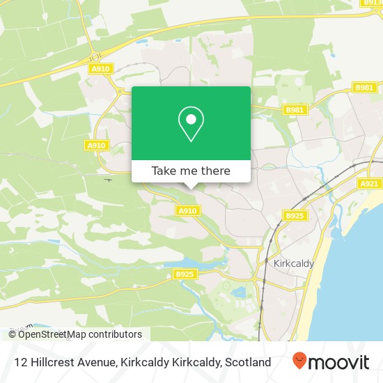 12 Hillcrest Avenue, Kirkcaldy Kirkcaldy map