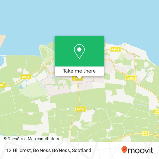 12 Hillcrest, Bo'Ness Bo'Ness map