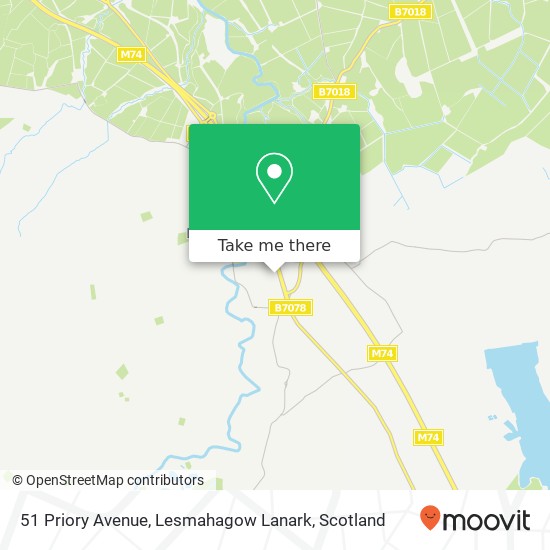 51 Priory Avenue, Lesmahagow Lanark map