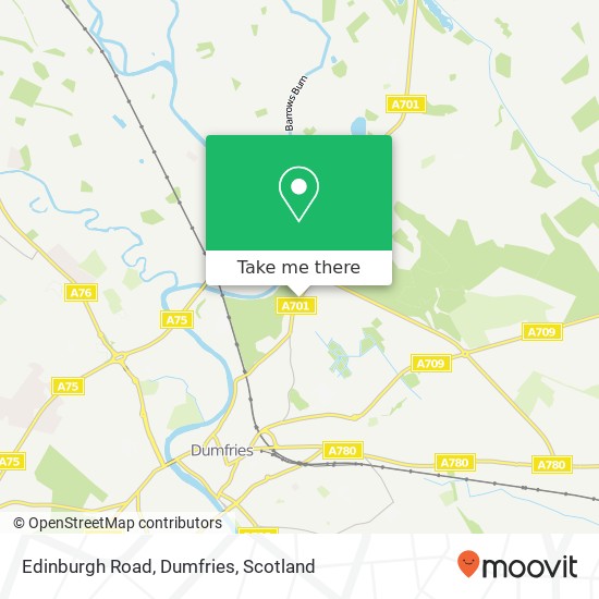Edinburgh Road, Dumfries map