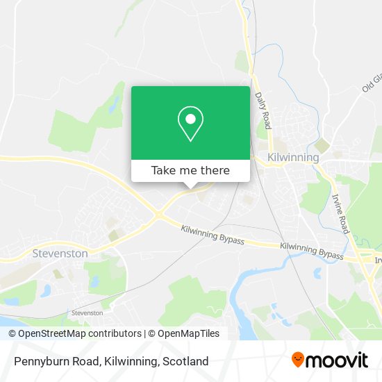 Pennyburn Road, Kilwinning map