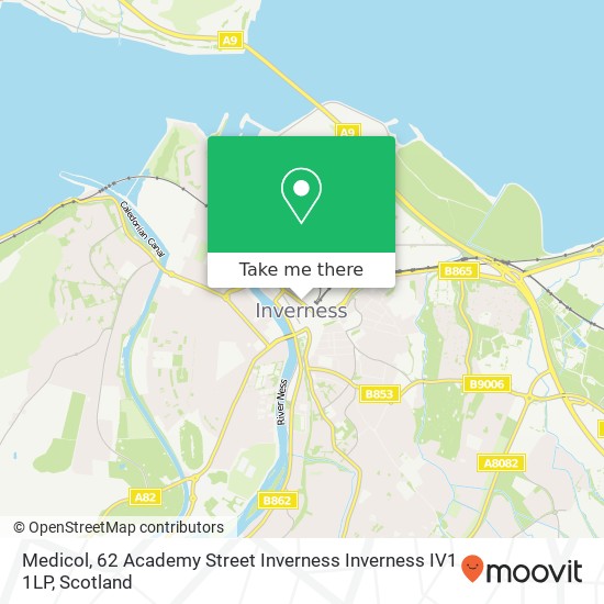 Medicol, 62 Academy Street Inverness Inverness IV1 1LP map