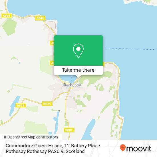 Commodore Guest House, 12 Battery Place Rothesay Rothesay PA20 9 map