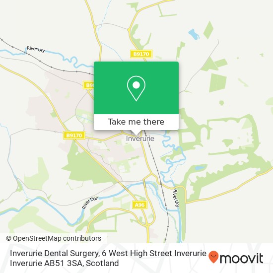 Inverurie Dental Surgery, 6 West High Street Inverurie Inverurie AB51 3SA map