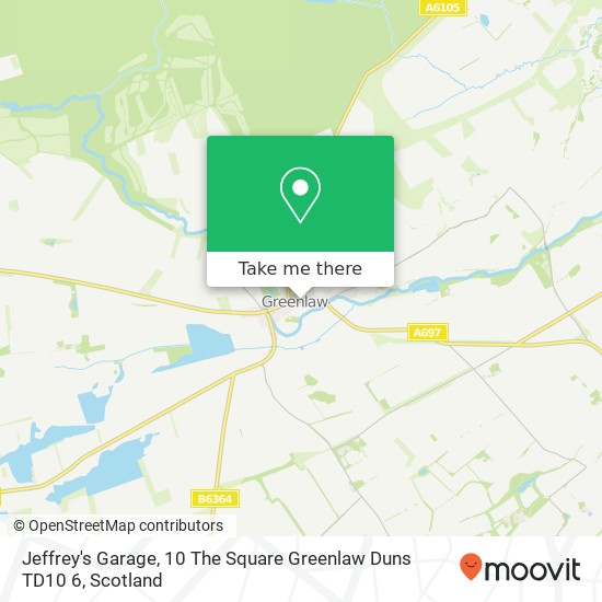 Jeffrey's Garage, 10 The Square Greenlaw Duns TD10 6 map
