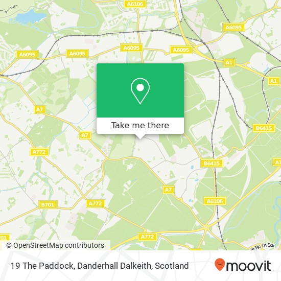 19 The Paddock, Danderhall Dalkeith map