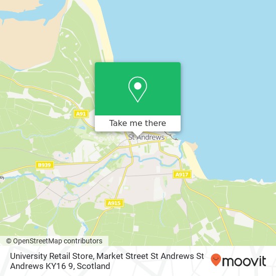 University Retail Store, Market Street St Andrews St Andrews KY16 9 map