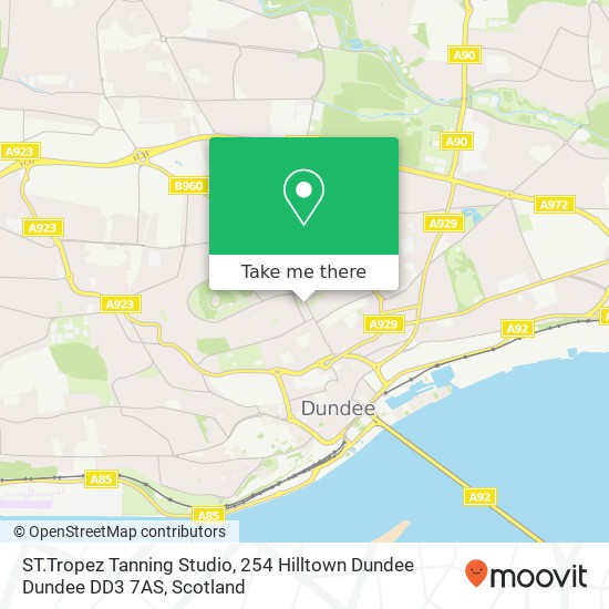 ST.Tropez Tanning Studio, 254 Hilltown Dundee Dundee DD3 7AS map