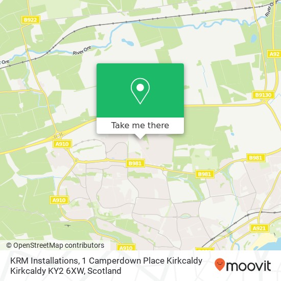 KRM Installations, 1 Camperdown Place Kirkcaldy Kirkcaldy KY2 6XW map