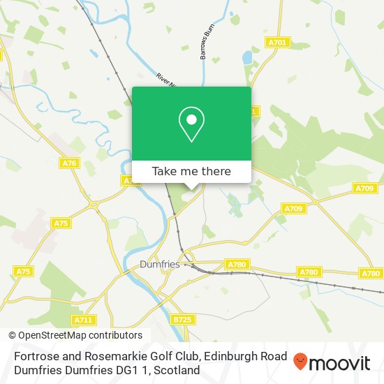 Fortrose and Rosemarkie Golf Club, Edinburgh Road Dumfries Dumfries DG1 1 map