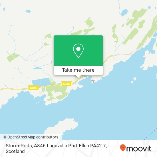 Storm-Pods, A846 Lagavulin Port Ellen PA42 7 map