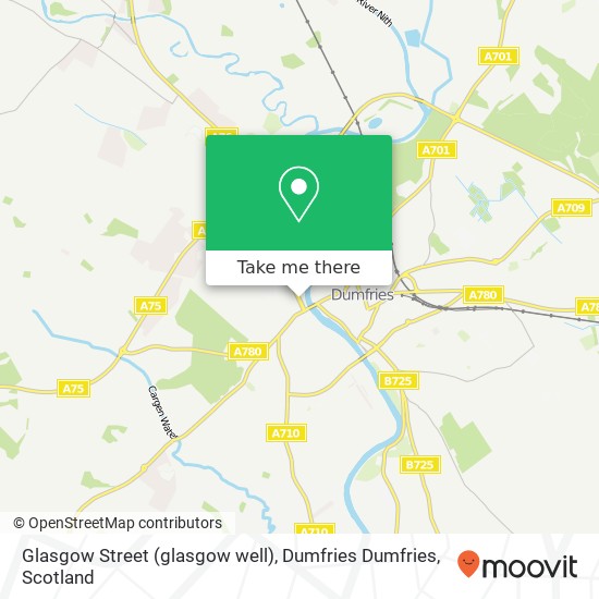 Glasgow Street (glasgow well), Dumfries Dumfries map