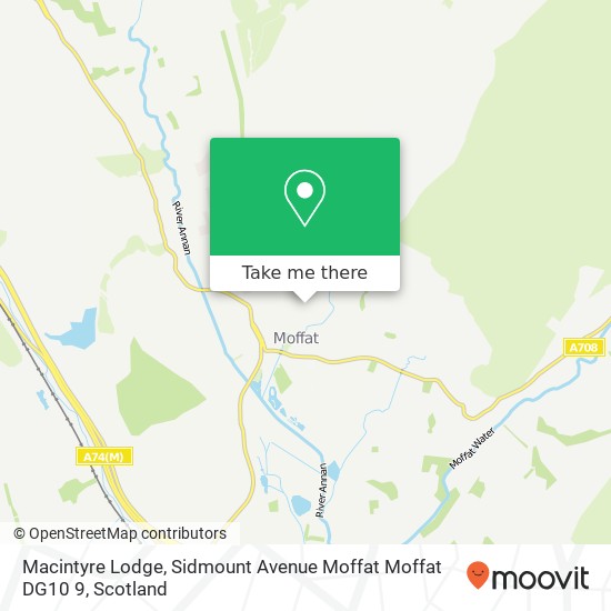 Macintyre Lodge, Sidmount Avenue Moffat Moffat DG10 9 map