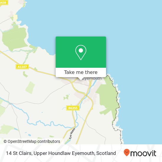 14 St Clairs, Upper Houndlaw Eyemouth map