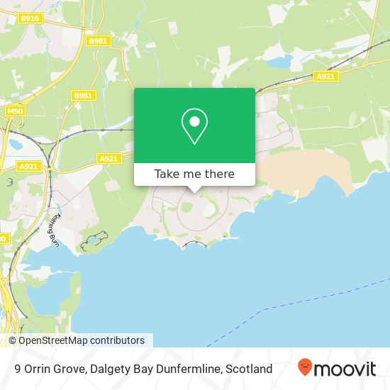 9 Orrin Grove, Dalgety Bay Dunfermline map