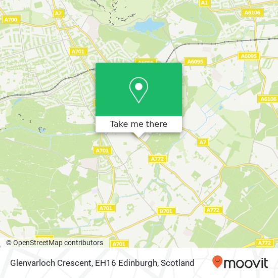 Glenvarloch Crescent, EH16 Edinburgh map