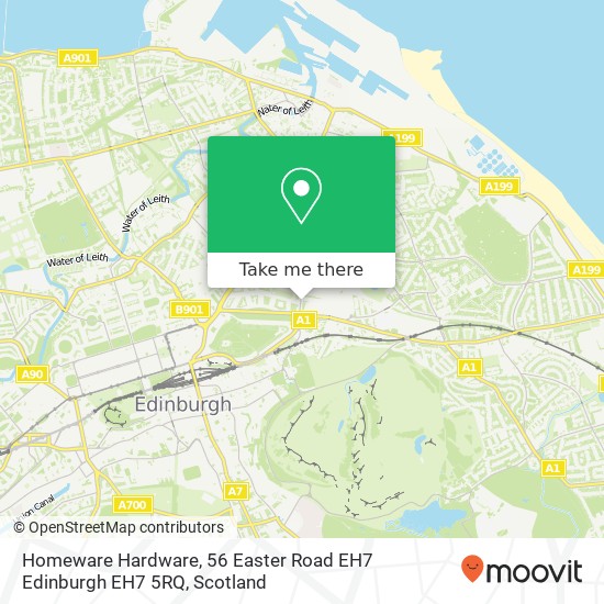 Homeware Hardware, 56 Easter Road EH7 Edinburgh EH7 5RQ map