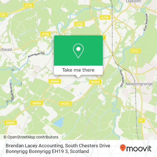 Brendan Lacey Accounting, South Chesters Drive Bonnyrigg Bonnyrigg EH19 3 map