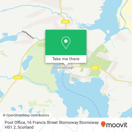 Post Office, 16 Francis Street Stornoway Stornoway HS1 2 map