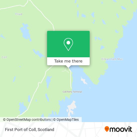 First Port of Coll map