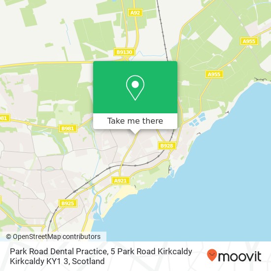 Park Road Dental Practice, 5 Park Road Kirkcaldy Kirkcaldy KY1 3 map