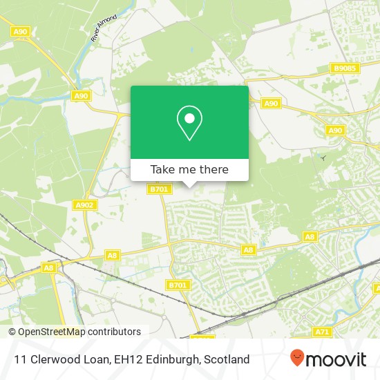 11 Clerwood Loan, EH12 Edinburgh map