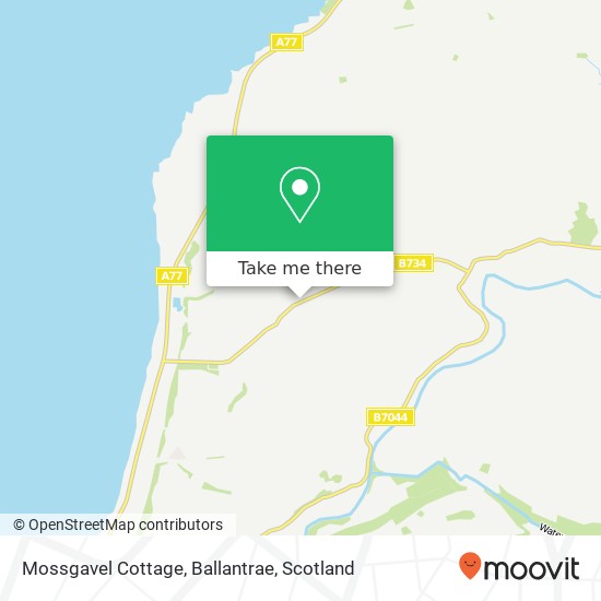 Mossgavel Cottage, Ballantrae map