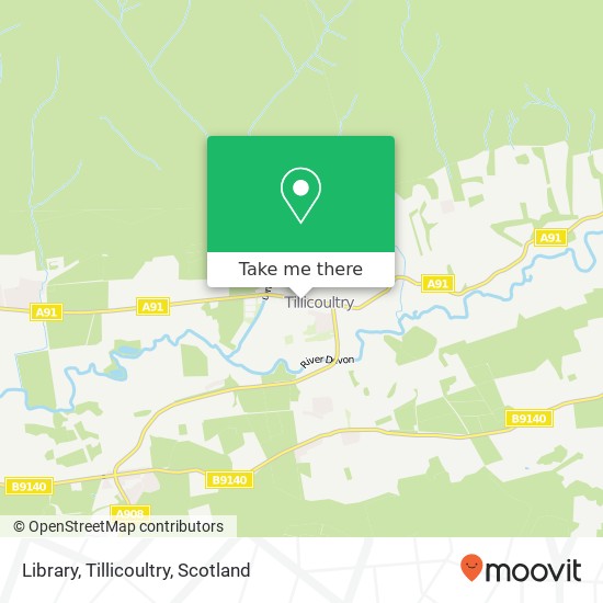 Library, Tillicoultry map