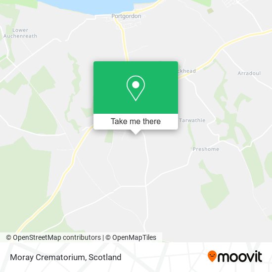 Moray Crematorium map