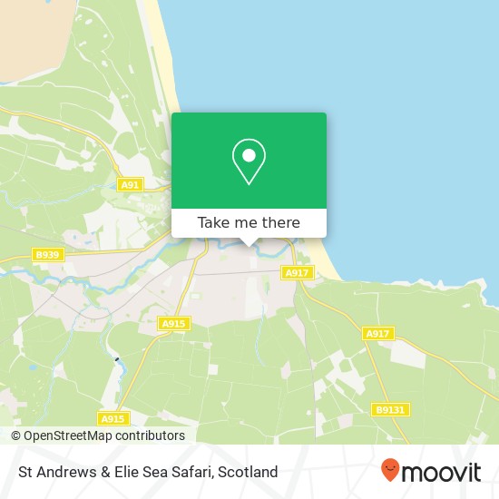 St Andrews & Elie Sea Safari map