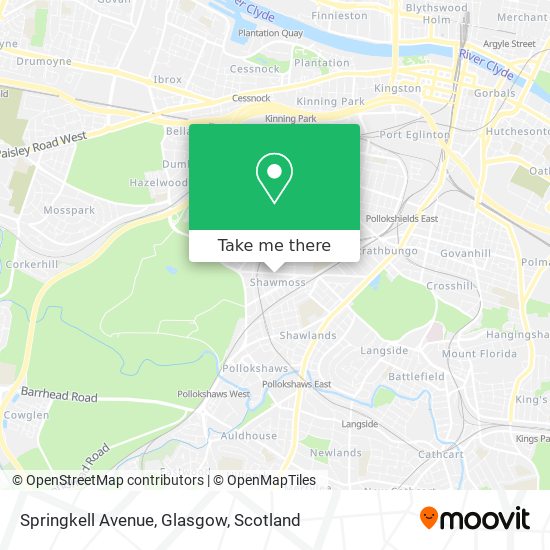 Springkell Avenue, Glasgow map