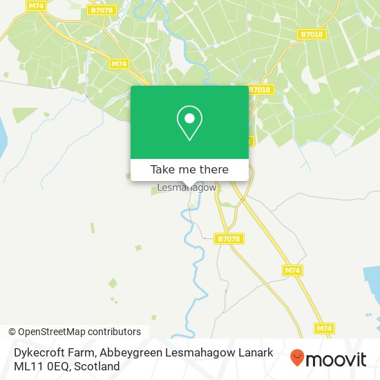 Dykecroft Farm, Abbeygreen Lesmahagow Lanark ML11 0EQ map