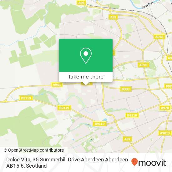 Dolce Vita, 35 Summerhill Drive Aberdeen Aberdeen AB15 6 map