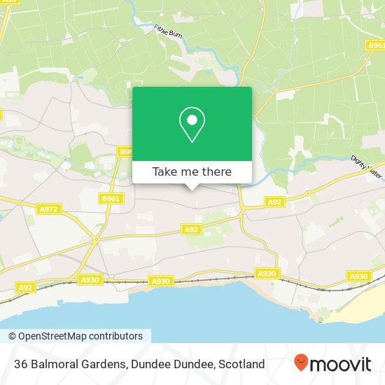36 Balmoral Gardens, Dundee Dundee map