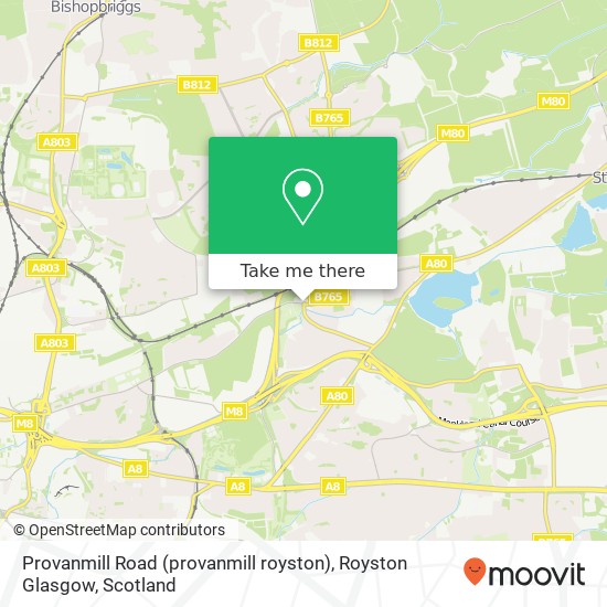 Provanmill Road (provanmill royston), Royston Glasgow map