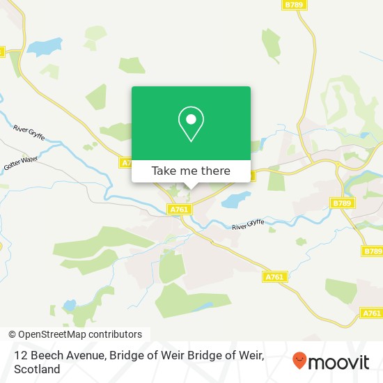 12 Beech Avenue, Bridge of Weir Bridge of Weir map
