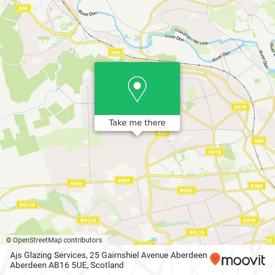 Ajs Glazing Services, 25 Gairnshiel Avenue Aberdeen Aberdeen AB16 5UE map